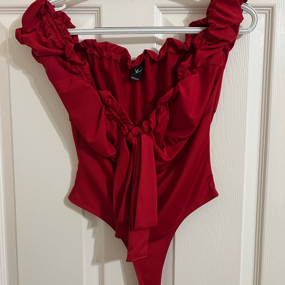 Red Short Sleeve Bodysuit